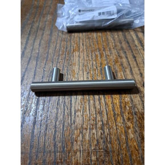 New 5 Brainerd BAR064W-SS-CP 2.5" Steel Bar Cabinet Draw Pull Handles Stainless - Picture 3 of 5